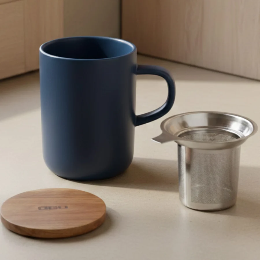 Tisanera en gres azul 475 ml OGO - Imagen 2